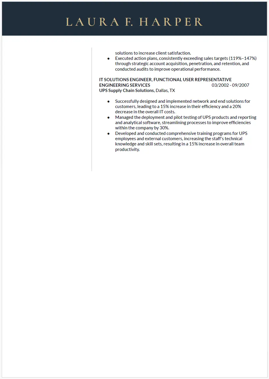 Head Of Customer Success CV Example