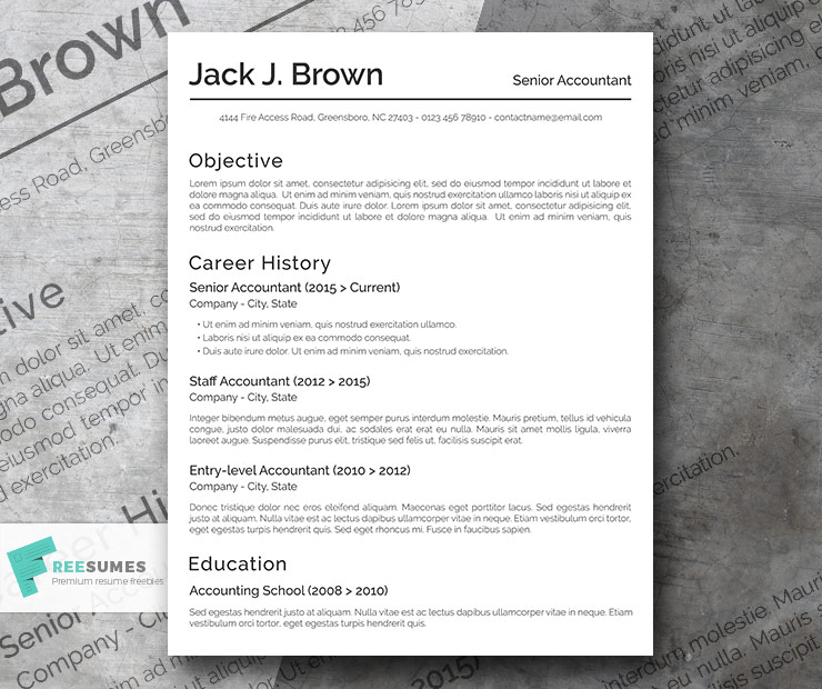 Conservative CV template