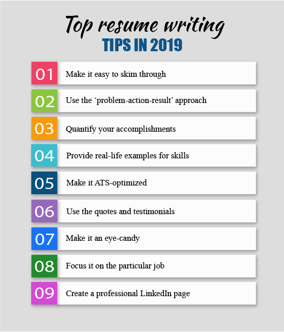 Top resume writing tips in 2019
