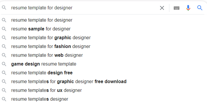 resume template designer