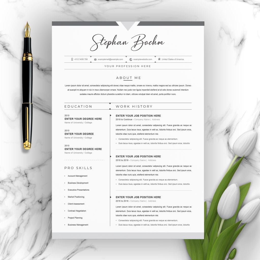 beautiful resume template